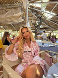 Bandana print TIE DIE Dress (ROBE LONGUEUR MEDIUM)