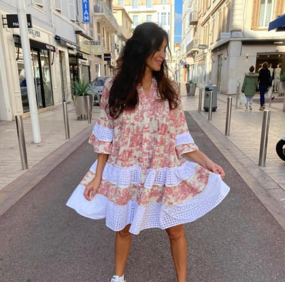 Toile de Jouy - Pompadour medium length